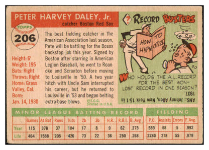 1955 Topps Baseball #206 Pete Daley Red Sox VG 507498