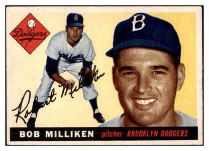 1955 Topps Baseball #111 Bob Milliken Dodgers EX-MT 507968