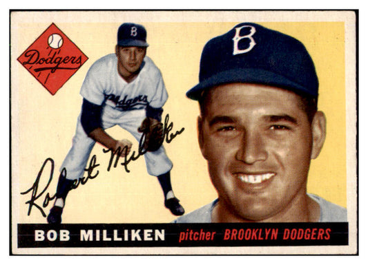 1955 Topps Baseball #111 Bob Milliken Dodgers EX-MT 507968