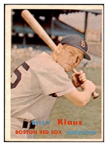 1957 Topps Baseball #292 Billy Klaus Red Sox EX 508172