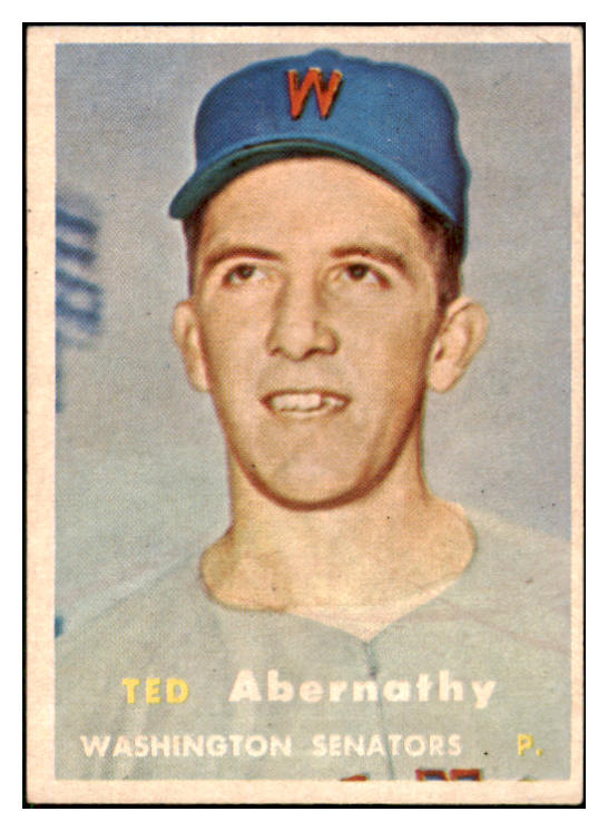 1957 Topps Baseball #293 Ted Abernathy Senators EX-MT 508177