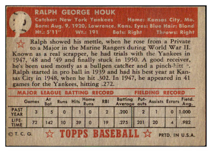 1952 Topps Baseball #200 Ralph Houk Yankees GD-VG 508590