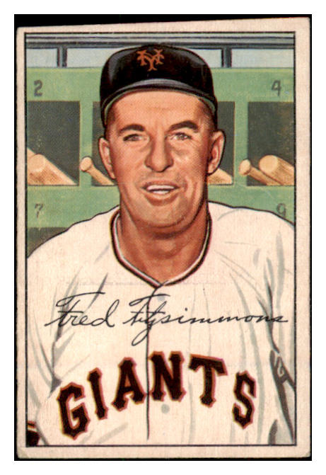 1952 Bowman Baseball #234 Fred Fitzsimmons Giants VG-EX 508923