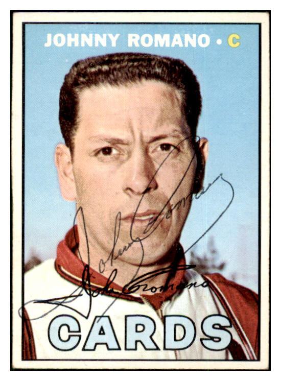 1967 Topps #196 Johnny Romano Cardinals Signed Autographed 509273