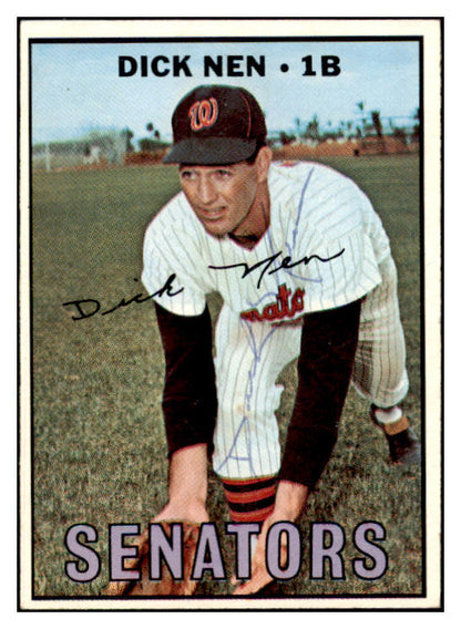 1967 Topps #403 Dick Nen Senators Signed Autographed 509324