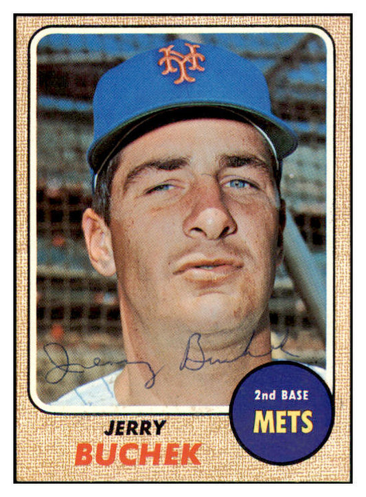 1968 Topps #277 Jerry Buchek Mets Signed Autographed 509462