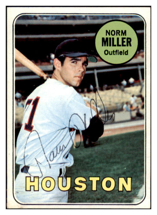1969 Topps #076 Norm Miller Astros Signed Autographed 509608