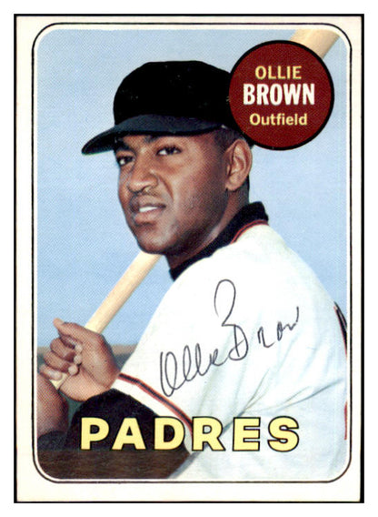 1969 Topps #149 Ollie Brown Padres Signed Autographed 509628