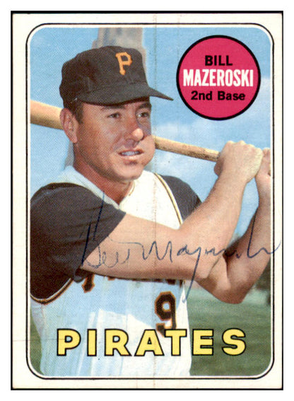 1969 Topps #335 Bill Mazeroski Pirates Signed Autographed 509750
