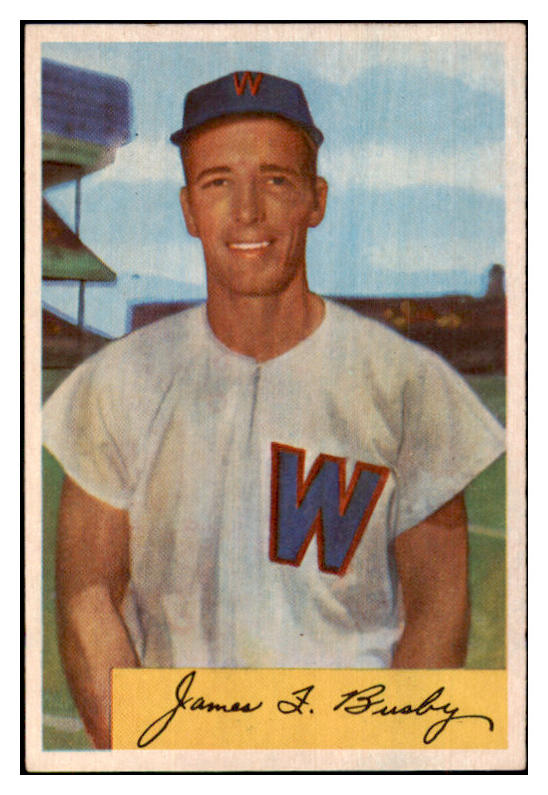 1954 Bowman Baseball #008 Jim Busby Senators EX-MT 510059