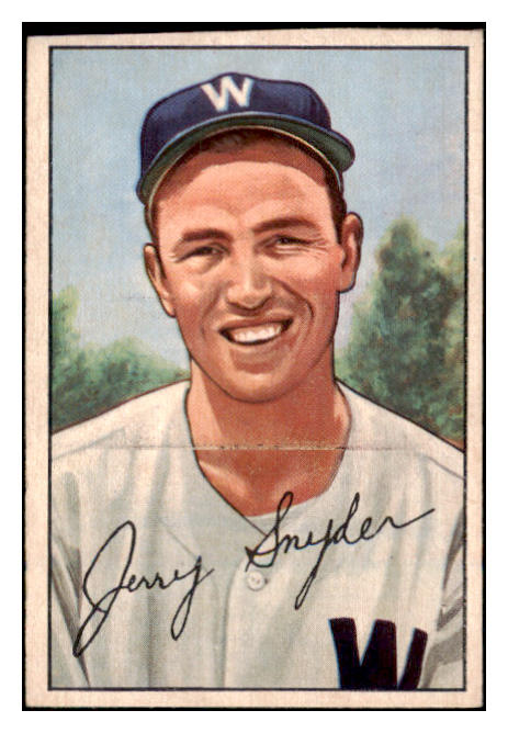 1952 Bowman Baseball #246 Jery Snyder Senators EX 510152