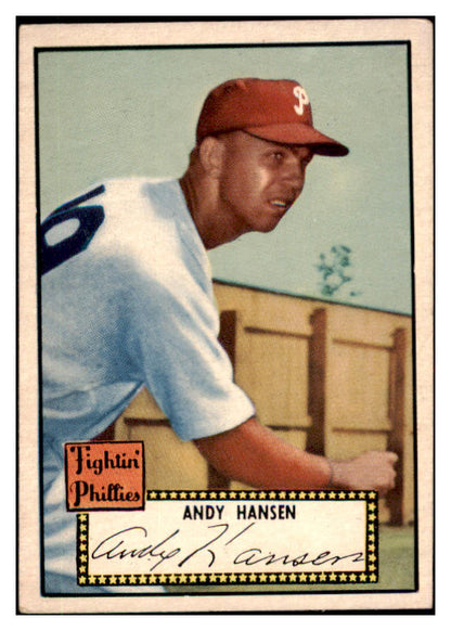1952 Topps Baseball #074 Andy Hansen Phillies EX Black 510778