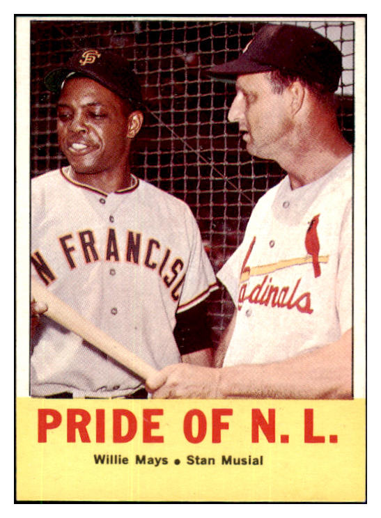1963 Topps Baseball #138 Willie Mays Stan Musial EX-MT 511385