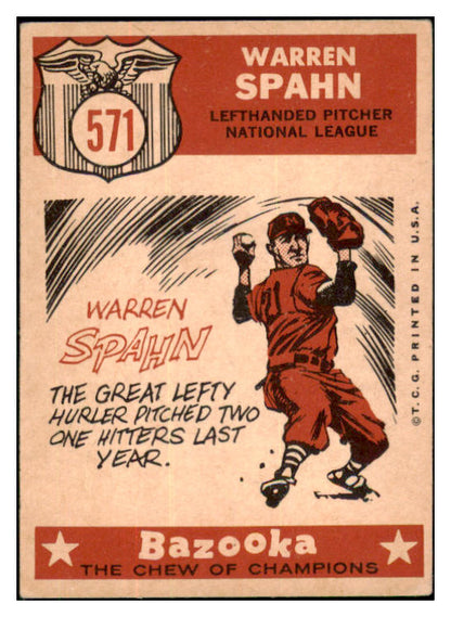 1959 Topps Baseball #571 Warren Spahn A.S. Braves VG-EX 511496