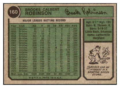 1974 Topps Baseball #160 Brooks Robinson Orioles VG-EX 511584