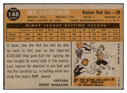 1960 Topps Baseball #148 Carl Yastrzemski Red Sox VG 513393