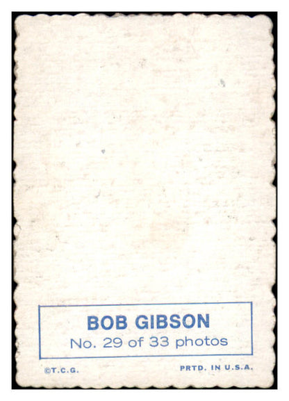 1969 Topps Baseball Deckle Edge #029 Bob Gibson Cardinals EX 513578