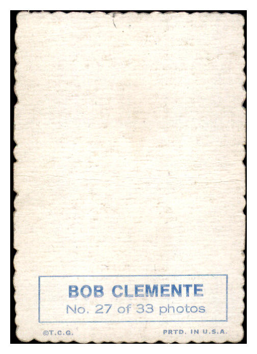 1969 Topps Baseball Deckle Edge #027 Roberto Clemente Pirates VG-EX 513582
