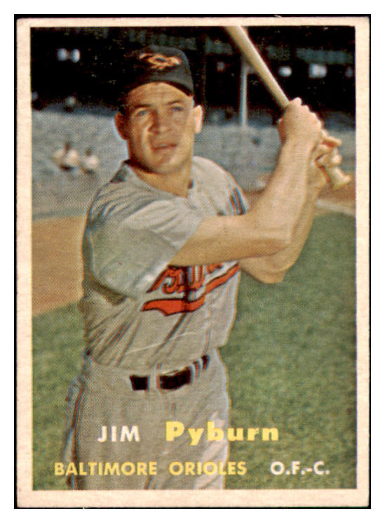 1957 Topps Baseball #276 Jim Pyburn Orioles EX 514625