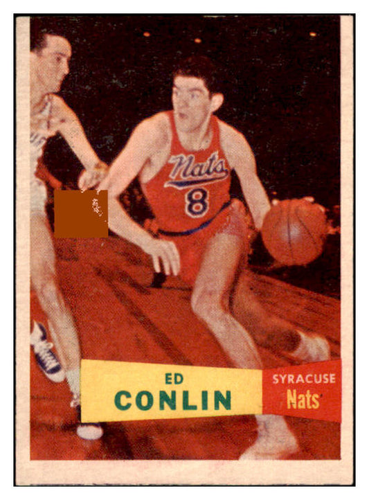1957-58 Topps Basketball #058 Ed Conlin Nationals EX 515273