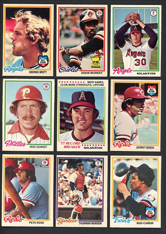 1978 O Pee Chee Baseball Complete Set EX-MT Murray Ryan Brett 515305