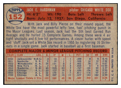 1957 Topps Baseball #152 Jack Harshman White Sox EX-MT 516186