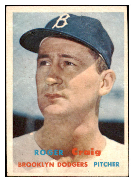 1957 Topps Baseball #173 Roger Craig Dodgers EX-MT 516207