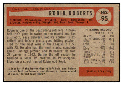 1954 Bowman Baseball #095 Robin Roberts Phillies EX 516972