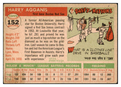 1955 Topps Baseball #152 Harry Agganis Red Sox VG-EX 516976