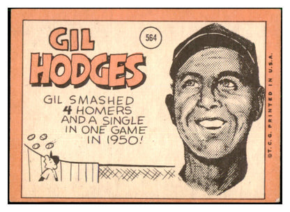 1969 Topps Baseball #564 Gil Hodges Mets EX 517477