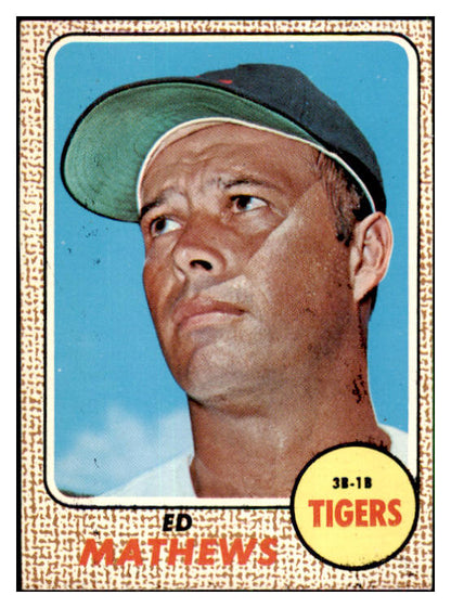 1968 Topps Baseball #058 Eddie Mathews Tigers NR-MT 517573
