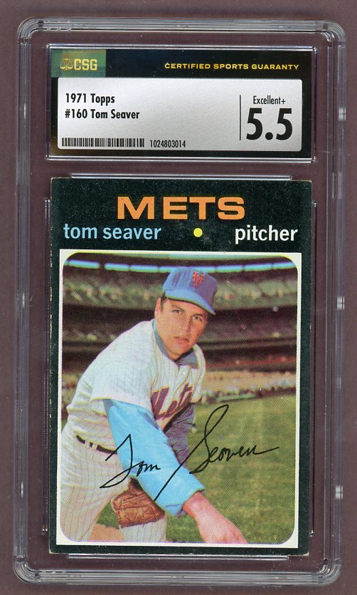 1971 Topps Baseball #160 Tom Seaver Mets CSG 5.5 EX+ 517812