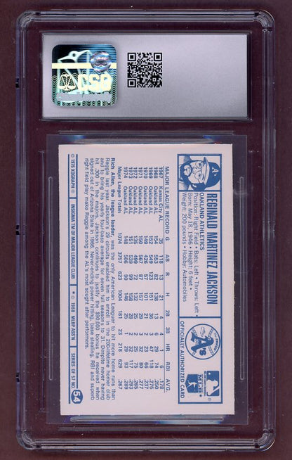 1975 Kelloggs Baseball #054 Reggie Jackson A's CSG 8.5 NM/MT+ 518316