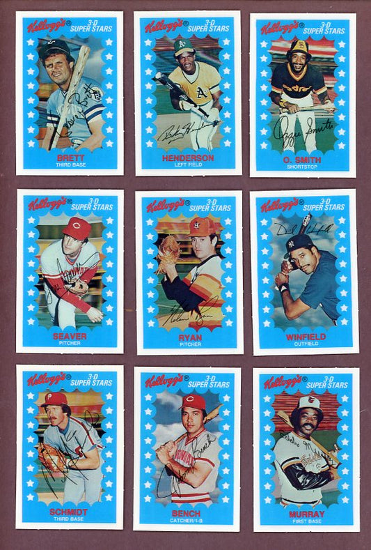 1982 Kelloggs Baseball Complete Set EX-MT Henderson Brett Ryan 518580