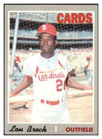 1970 Topps Baseball #330 Lou Brock Cardinals VG-EX 518733