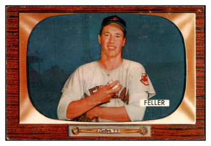 1955 Bowman Baseball #134 Bob Feller Indians EX 519349