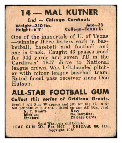 1948 Leaf #014 Mal Kutner Cardinals GD-VG 519478