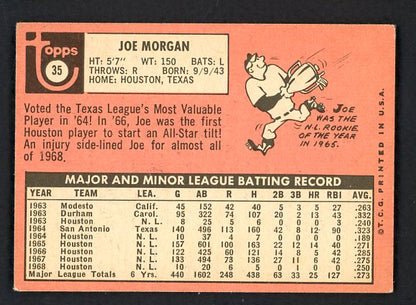 1969 Topps Baseball #035 Joe Morgan Astros VG-EX 520099