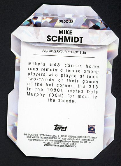 2022 Topps Diamond Greats Die Cut #022 Mike Schmidt 520275