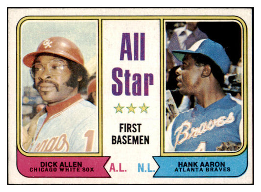 1974 Topps Baseball #332 Hank Aaron Dick Allen VG-EX 520329