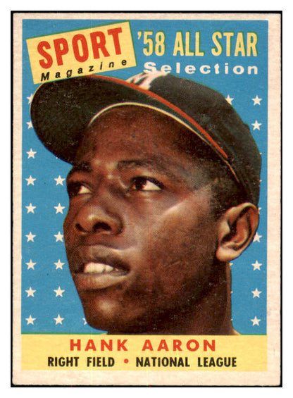 1958 Topps Baseball #488 Hank Aaron A.S. Braves EX-MT 521197