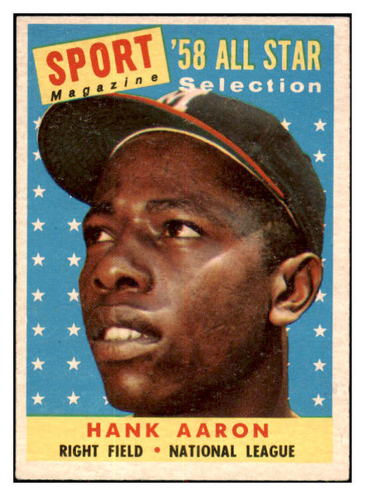 1958 Topps Baseball #488 Hank Aaron A.S. Braves EX-MT 521197