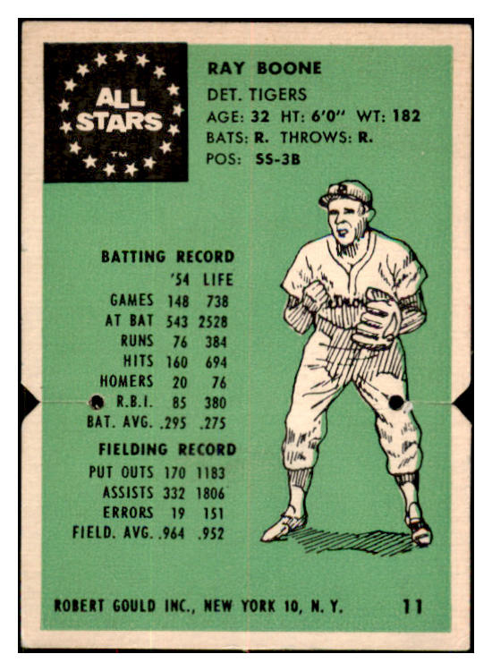 1956 Robert Gould #011 Ray Boone Tigers EX-MT 521223