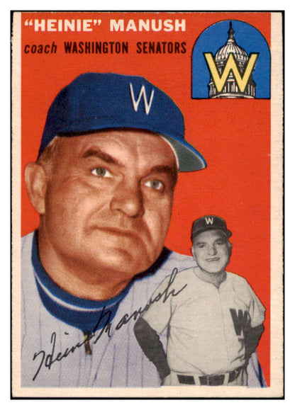 1954 Topps Baseball #187 Heinie Manush Senators EX-MT 522016