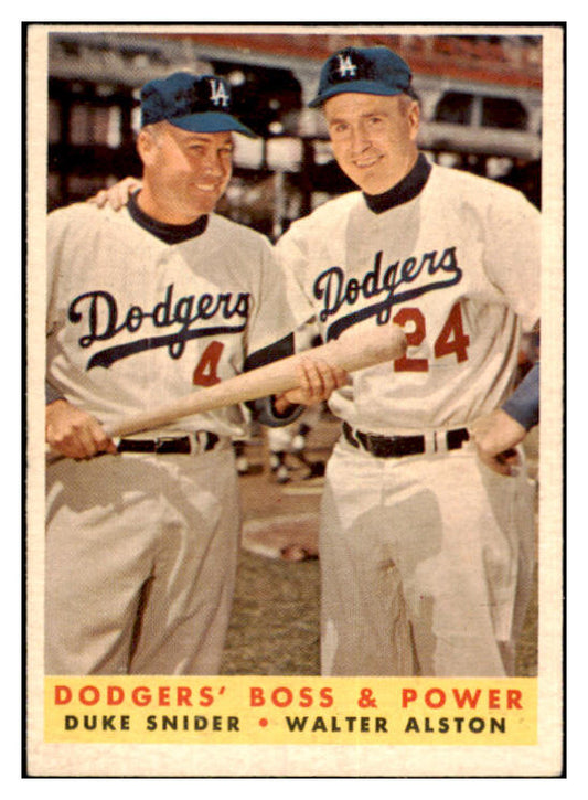1958 Topps Baseball #314 Duke Snider Walter Alston EX-MT 522480