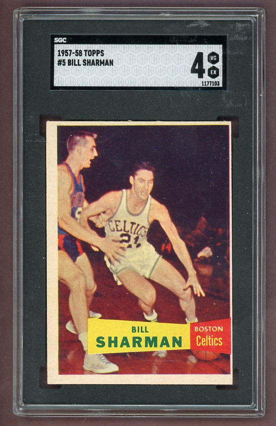 1957 Topps Basketball #005 Bill Sharman Celtics SGC 4 VG-EX 522761