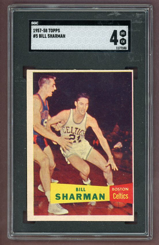 1957 Topps Basketball #005 Bill Sharman Celtics SGC 4 VG-EX 522761