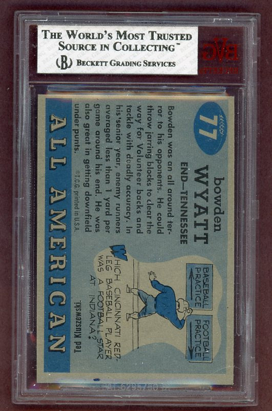 1955 Topps Football #077 Bowden Wyatt Tennessee BVG 8 NM/MT 523058