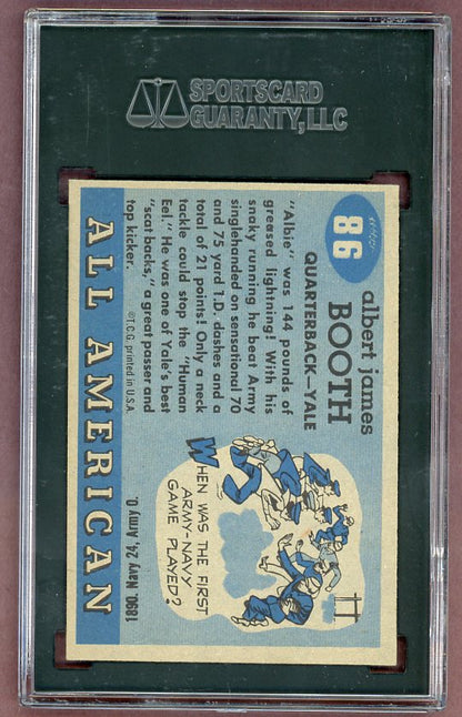 1955 Topps Football #086 Albie Booth Yale SGC 8 NM/MT 523066