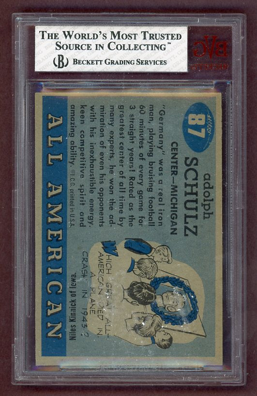 1955 Topps Football #087 Germany Schulz Michigan BVG 7.5 NM+ 523067